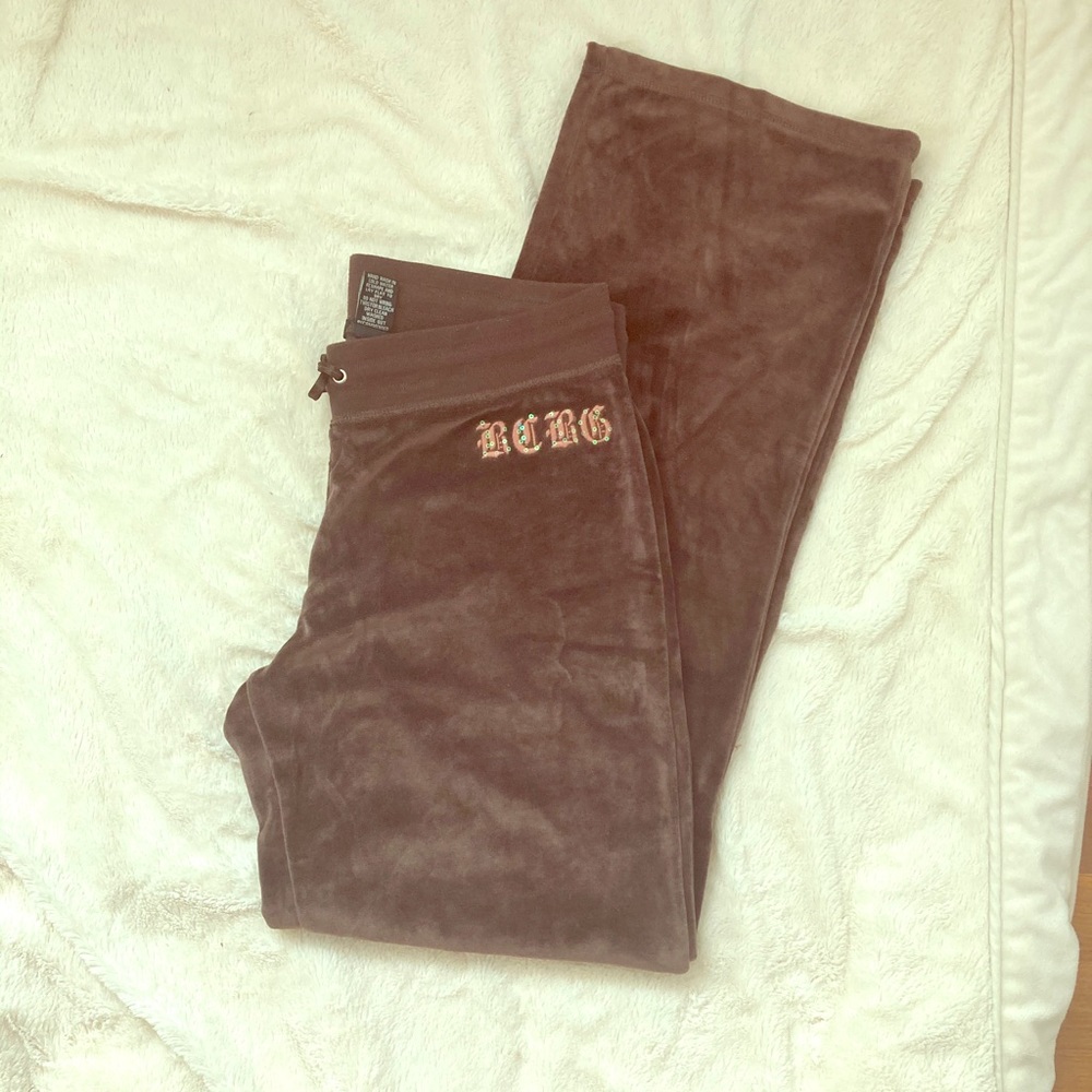 BCBG Brown Velvet Sweatpants